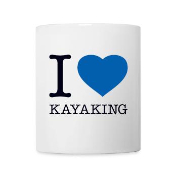 I LOVE KAYAKING Kayak Paddle - Mug - white - Front