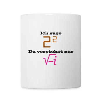 Mathematik-Grafik mit Formel und Ziffern - Tasse - Weiß - Vorne