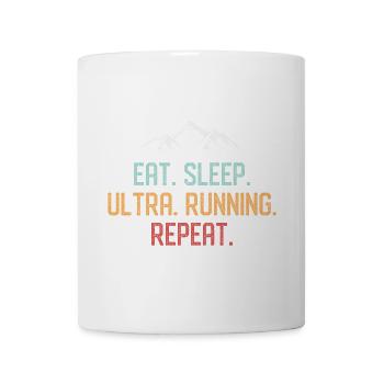 Manger. Dormir. Ultra Running. Répéter. - Mug blanc - blanc - Devant