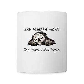 Faultier ich schlafe nicht - Tasse - Weiß - Vorne