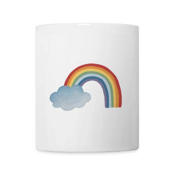 Weather rainbow colorful with cloud - Mug - white - Front