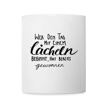Lächeln - gewinnt! - Tasse - Weiß - Vorne