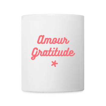 Amour & Gratitude - Mug blanc - blanc - Devant