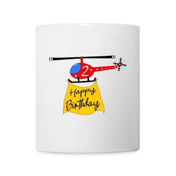Helicopter Happy Birthday 2 - Mug - white - Front