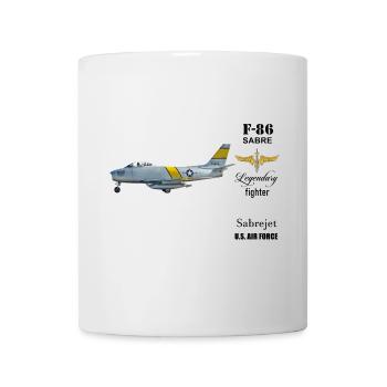 F-86 Sabre - Tasse - Weiß - Vorne