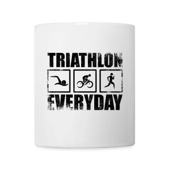 Triathlon Alltag - Tasse - Weiß - Vorne