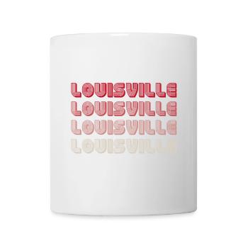 Louisville Vierfach Gradient Wortlogo - Tasse - Weiß - Vorne
