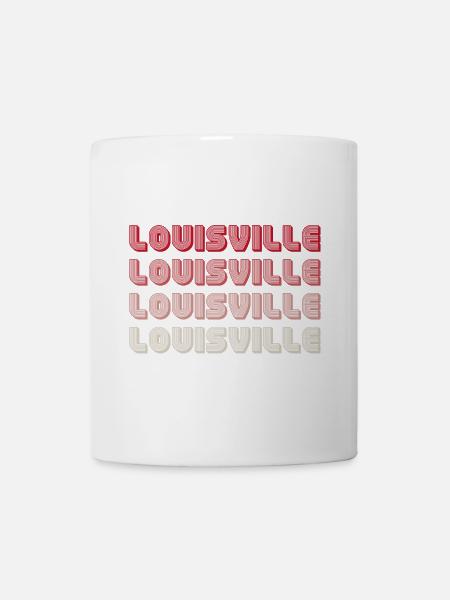 Louisville Vierfach Gradient Wortlogo - Tasse - Weiß