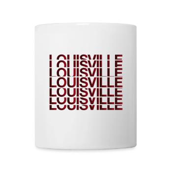 Louisville Grid Neon Schriftbild - Tasse - Weiß - Vorne