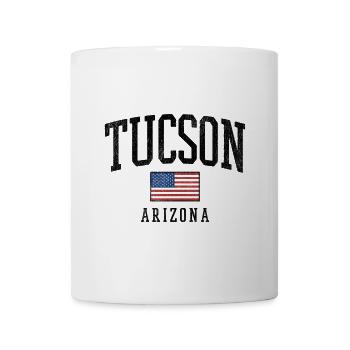 Tucson Arizona USA Design with Flag - Mug - white - Front