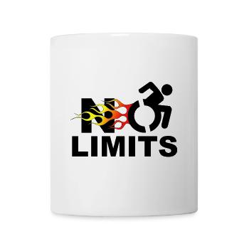 Aucune limite pour cet utilisateur de fauteuil roulant # - Mug blanc - blanc - Devant