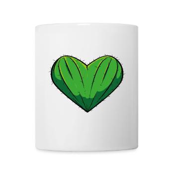 Cœur Cactus - Mug blanc - blanc - Devant