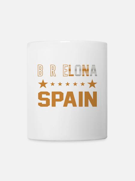 Barcelona Spanien Retro Design - Tasse - Weiß