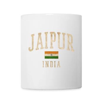Jaipur India Vintage Druck - Tasse - Weiß - Vorne