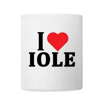 t-shirt J’adore l’idée cadeau du t-shirt Iole - Mug blanc - blanc - Devant