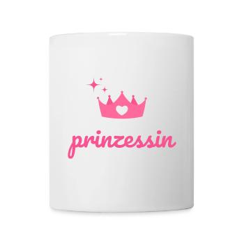 Prinzessin - Die einzige Prinzessin mit Krone Pink - Tasse - Weiß - Vorne