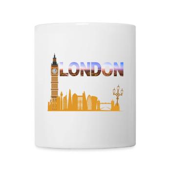 London Skyline Gradient Script - Mug - white - Front