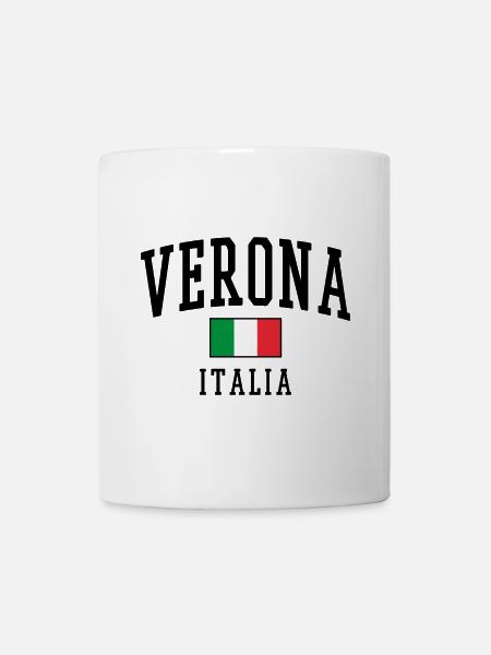 Verona Italia Design mit Flagge - Tasse - Weiß