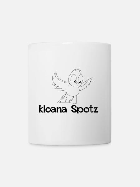 kloana Spotz-kleiner Spatz,Österreichische Dialekt - Tasse - Weiß
