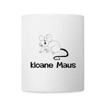 kloane Maus - kleine, Österreichischer Dialekt - Tasse - Weiß - Vorne