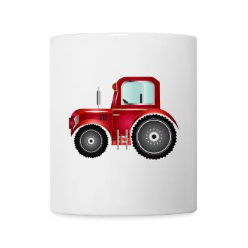 roter Traktor für Trecker und Bauernhof Fans - Tasse - Weiß - Vorne
