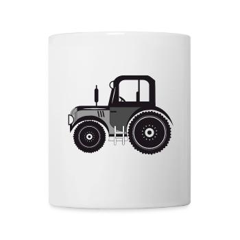 Tracteur noir et blanc pour ventilateurs de tracteur - Mug blanc - blanc - Devant