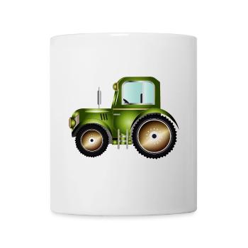 green tractor for tractor and farm fans - Mug - white - Front