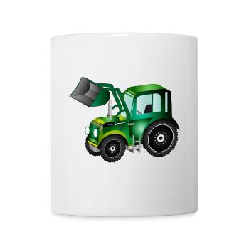 Tracteur à chargement frontal pour tracteurs et ventilateurs agricoles - Mug blanc - blanc - Devant