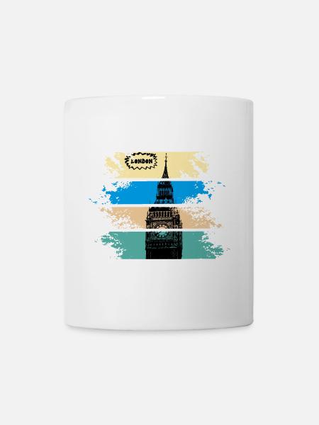 London Pop Art Big Ben Stripes - Mug - white