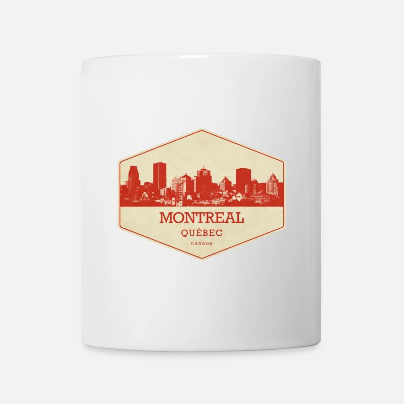 Sceau rétro de la Skyline de Montréal - Mug blanc - blanc