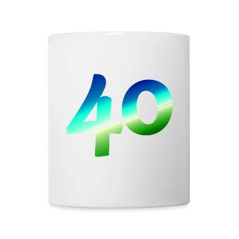 tolle apparel, 40 karibischer farbverlauf - Tasse - Weiß - Vorne