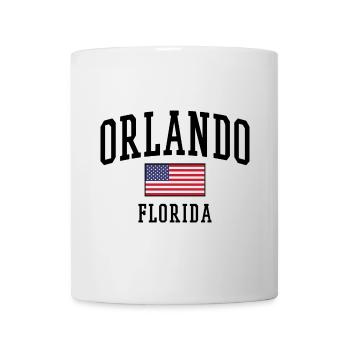 Orlando : Design en Floride avec drapeau américain - Mug blanc - blanc - Devant