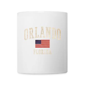 Orlando Florida Vintage Flag Design - Tasse - Weiß - Vorne