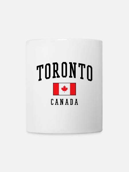 Idée cadeau pour le design du drapeau du Canada à Toronto - Mug blanc - blanc