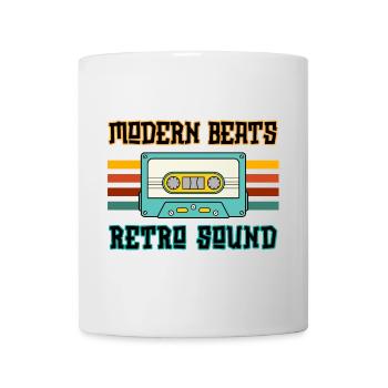 Moderne Beats, Retro-Sound (Kassette) - Tasse - Weiß - Vorne