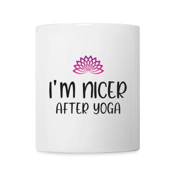 Je suis plus gentil après le yoga - Mug blanc - blanc - Devant