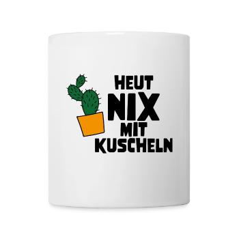 Kuscheln - Tasse - Weiß - Vorne
