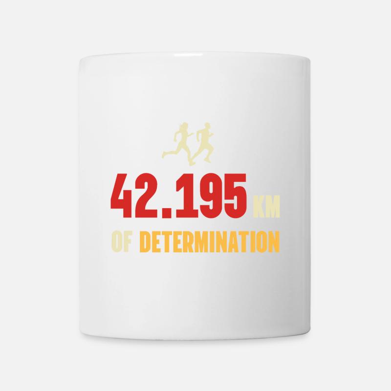 Marathon - 42,195 km de détermination - Mug blanc - blanc