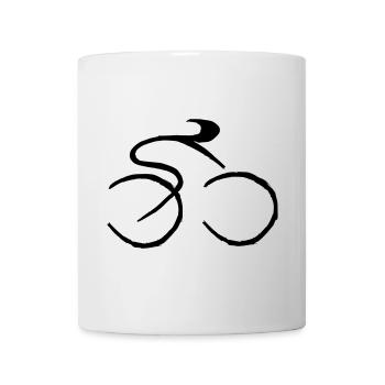 Fahrrad - Tasse - Weiß - Vorne