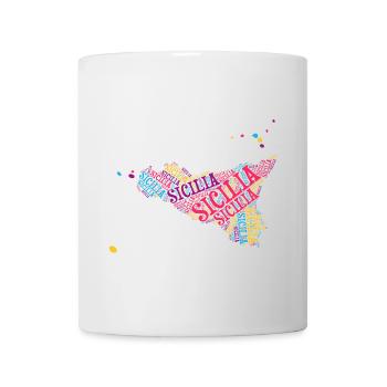 Sicile t-shirt carte nuage de mots t-shirt - Mug blanc - blanc - Devant