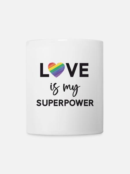 Pride Month - LGBTQ+ Liebe ist meine Superkraft - Tasse - Weiß