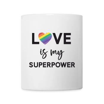Pride Month - LGBTQ+ Liebe ist meine Superkraft - Tasse - Weiß - Vorne