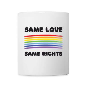 LGBTQ+ Pride Month - Gleiche Liebe. Gleiche Rechte. - Tasse - Weiß - Vorne