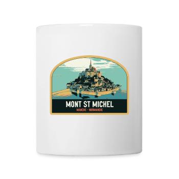 Panoramic illustration of Mont Saint Michel - Mug - white - Front