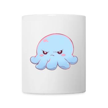 Blue grumpy octopus - Tasse - Weiß - Vorne