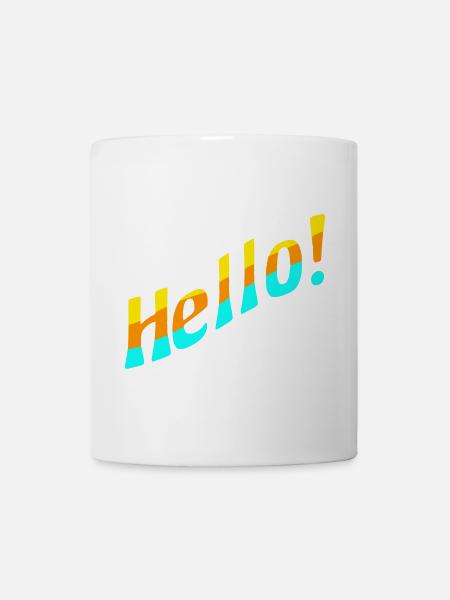 Hello! - Tasse - Weiß