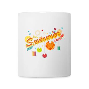 Soleil, été, amusement et fête dans votre propre jardin - Mug blanc - blanc - Devant