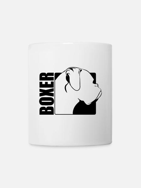 Boxer Profil Hund Hunde Wilsigns - Tasse - Weiß