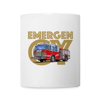 Feuerwehr Notruf - Tasse - Weiß - Vorne