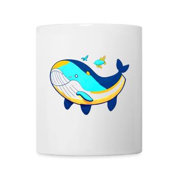 Baleine amicale avec bébé baleine - Mug blanc - blanc - Devant